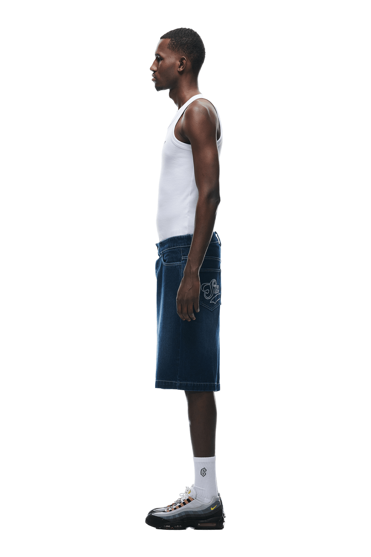 DENIM SHORTS DARK BLUE