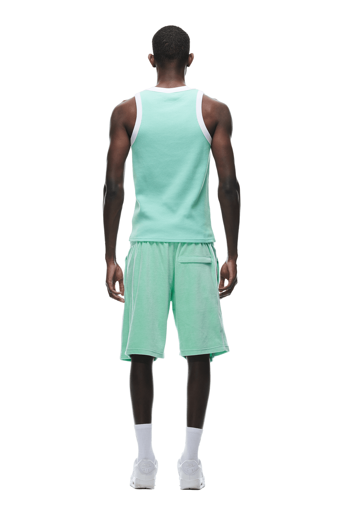 WAFFLE KNIT TANKTOP LIGHT MOSS