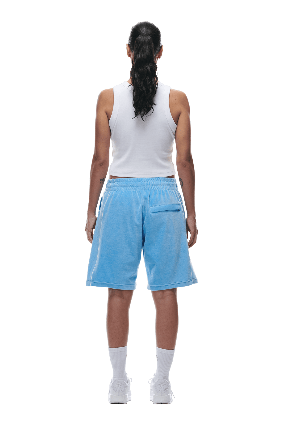 VELOUR SHORTS BLUE
