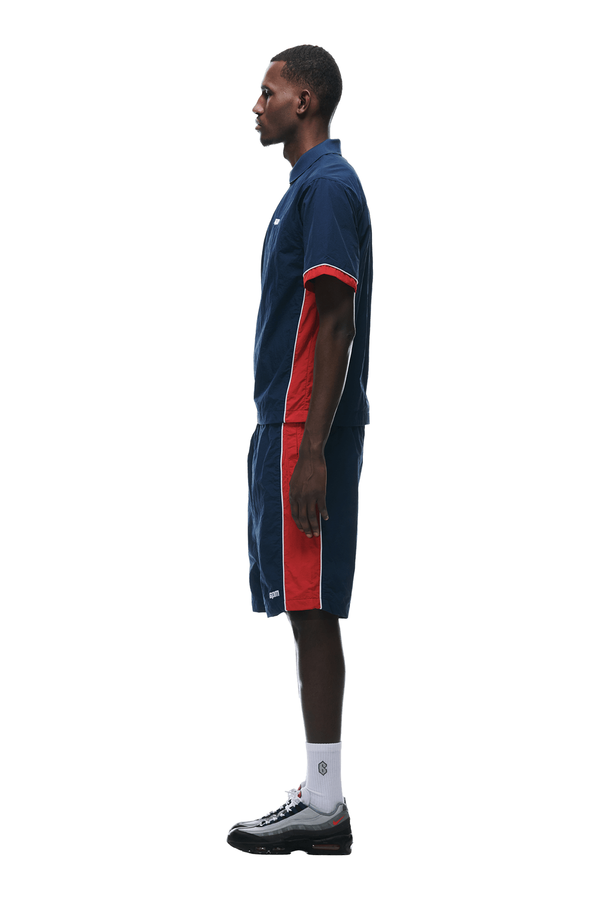 WARM UP NYLON HALF ZIP NIGHT SKY