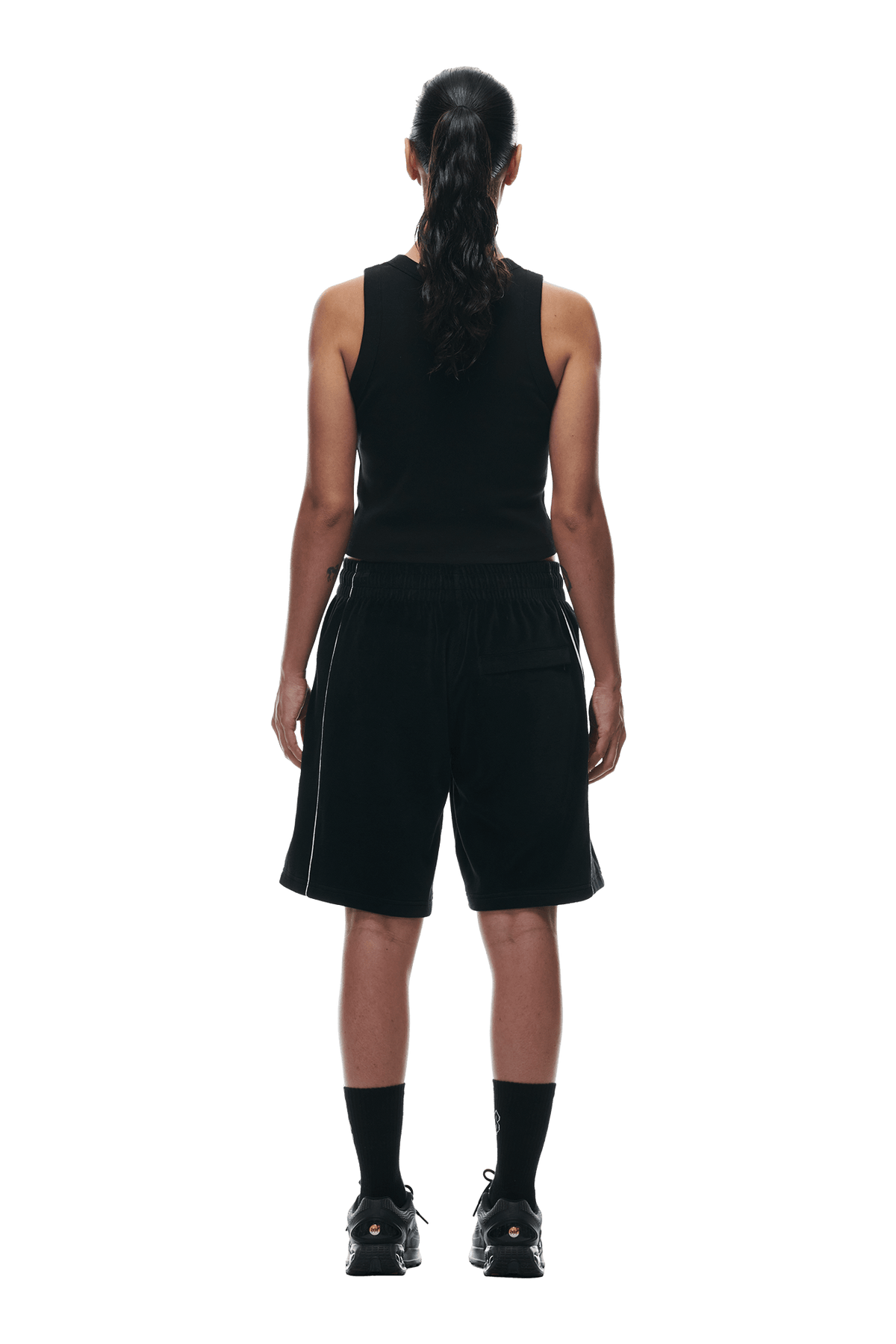 VELOUR SHORTS BLACK
