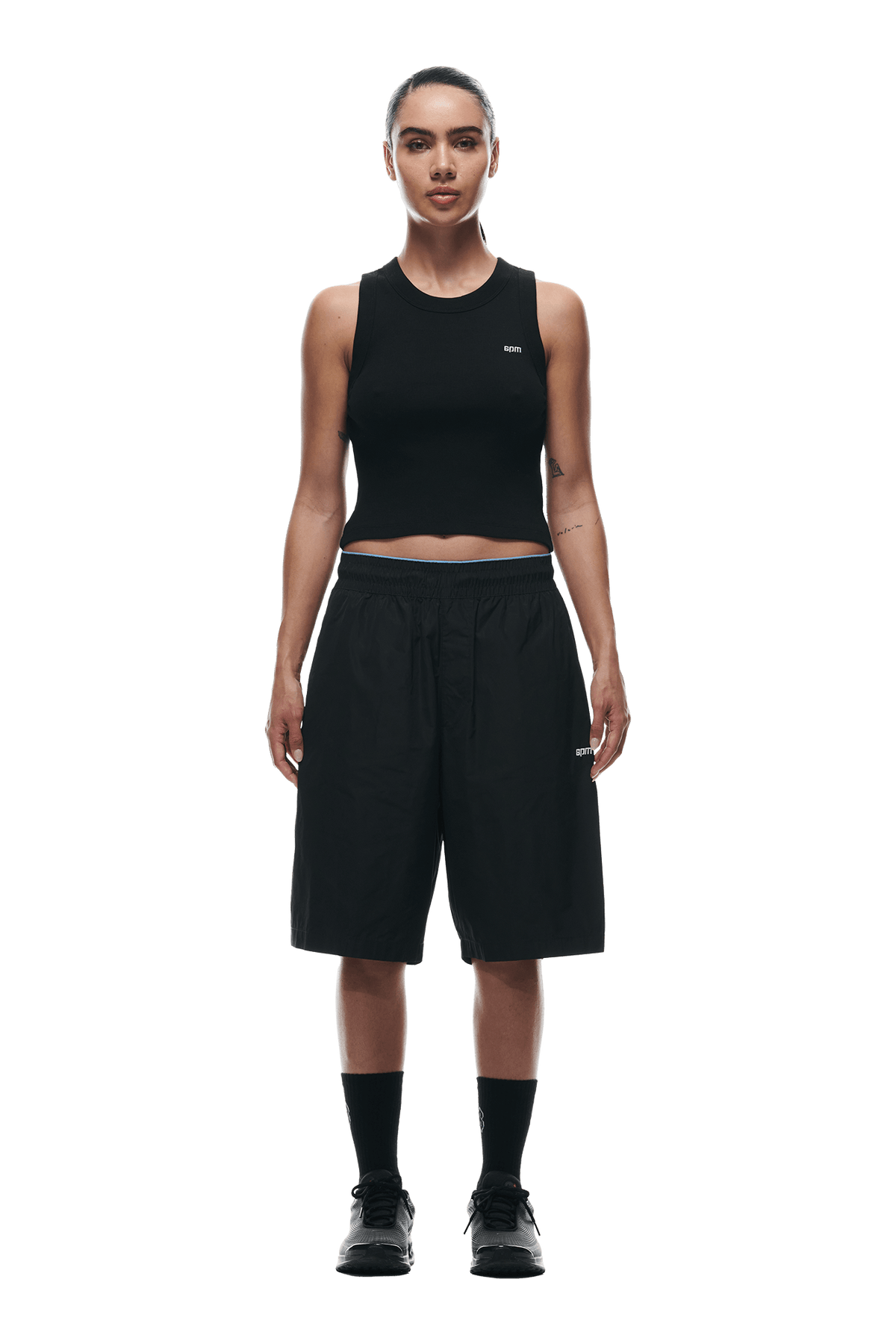 BAGGY NYLON SHORTS BLACK