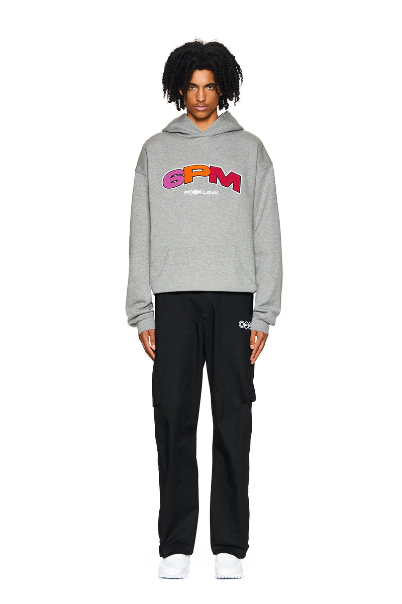 LOGO HOODIE GREY MELANGE