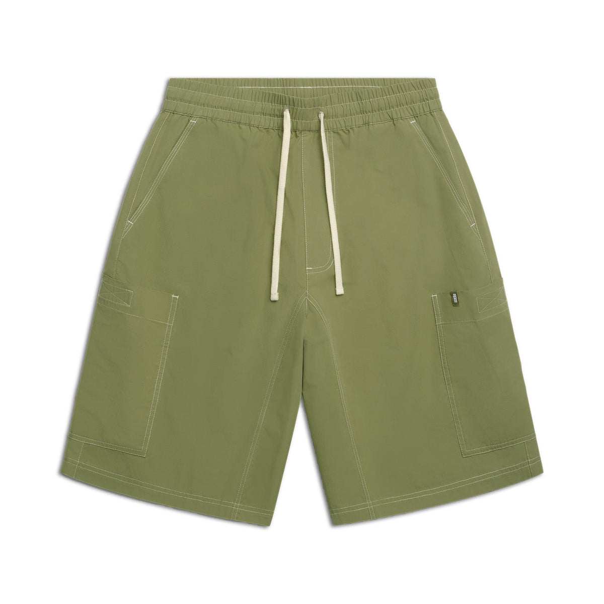 LONG BIG POCKET SHORTS PASTEL OLIVE