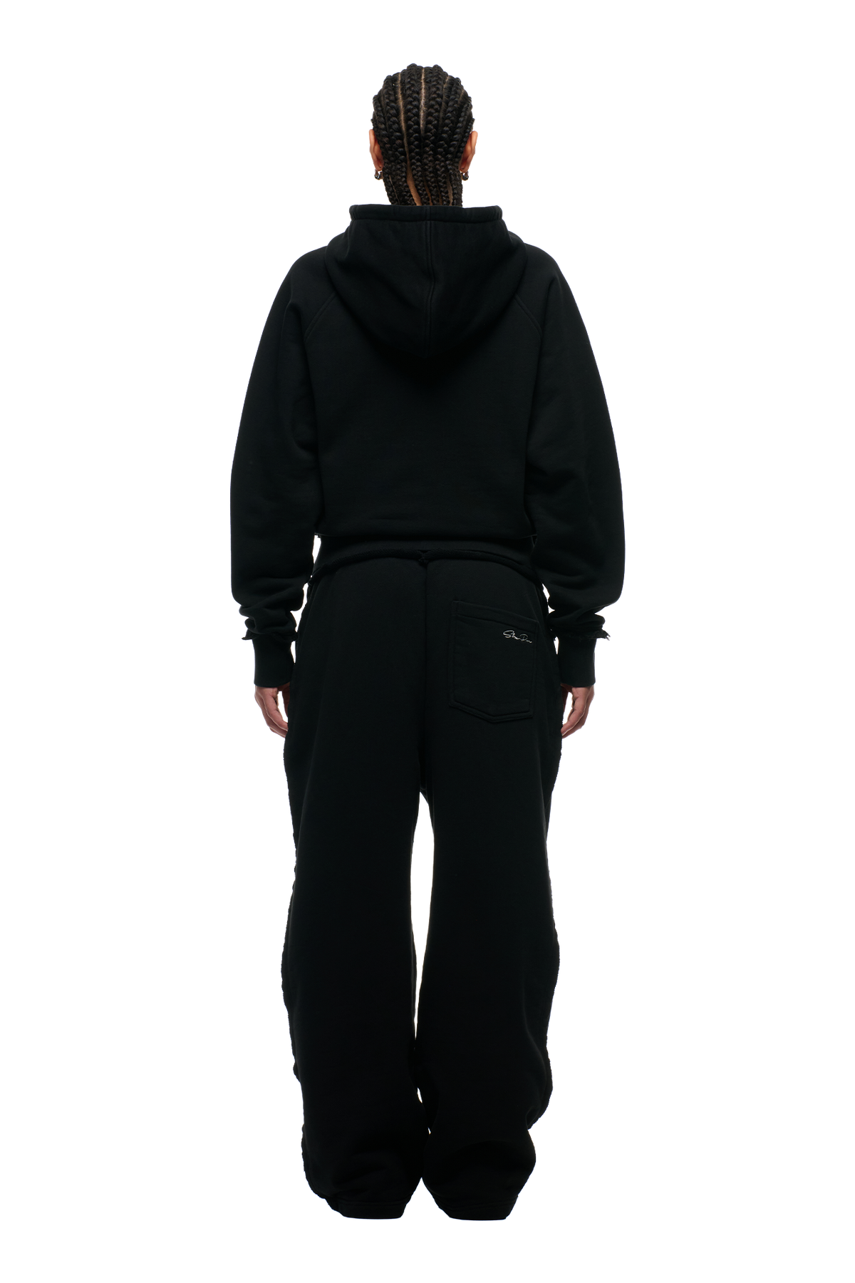 OPEN EDGE ZIP HOODIE BLACK