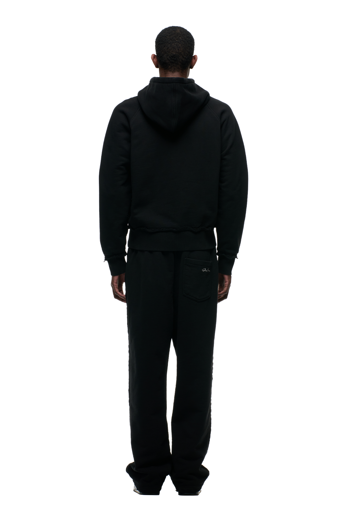 OPEN EDGE ZIP HOODIE BLACK