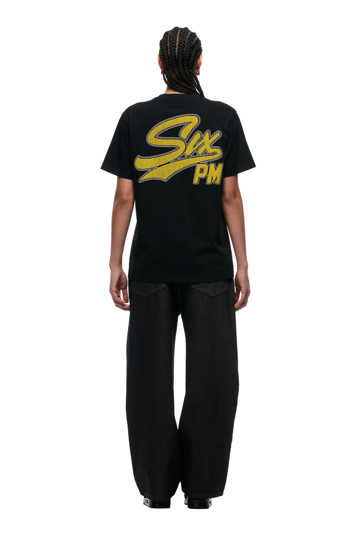 FAUX STITCH T-SHIRT BLACK