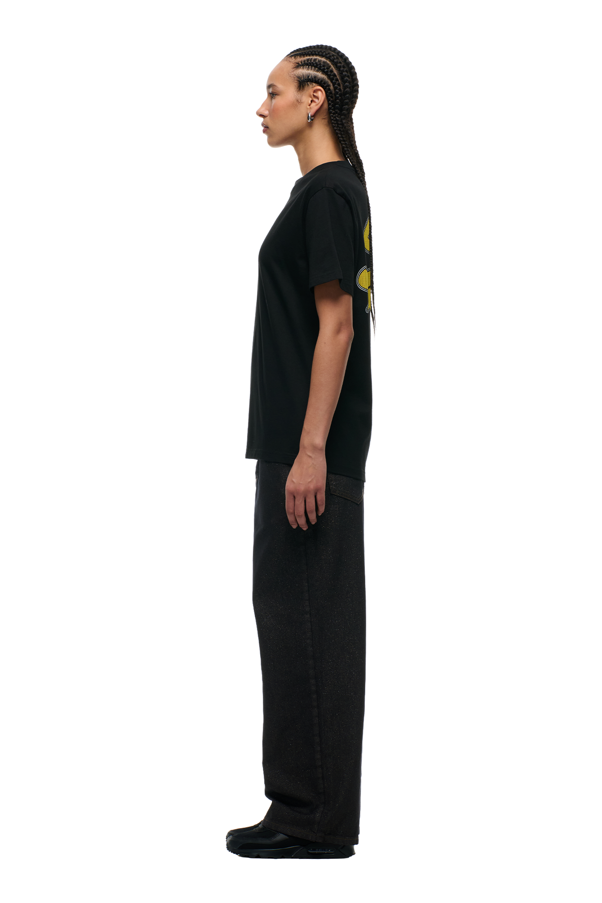 FAUX STITCH T-SHIRT BLACK