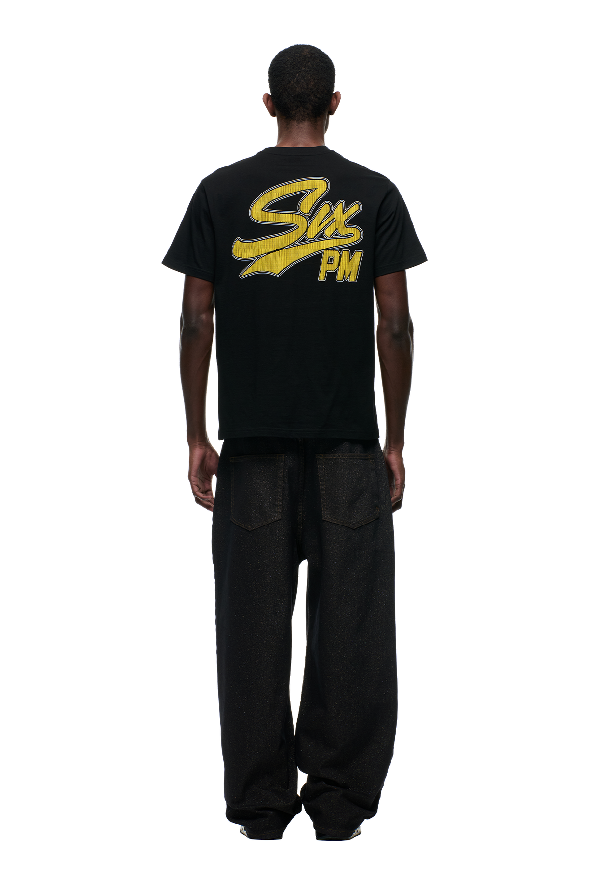FAUX STITCH T-SHIRT BLACK
