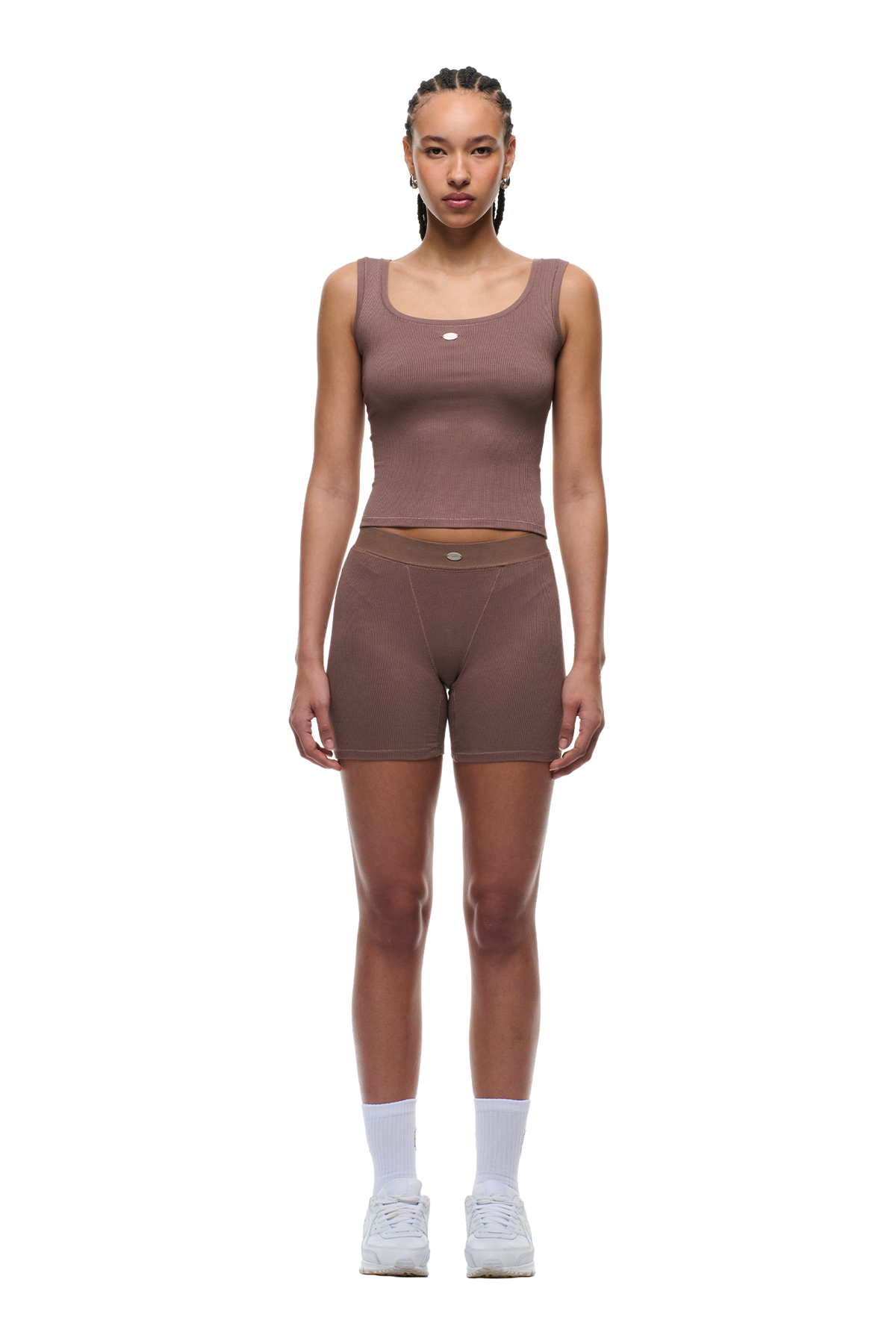 WMNS RIBBED TANKTOP SANDSTONE
