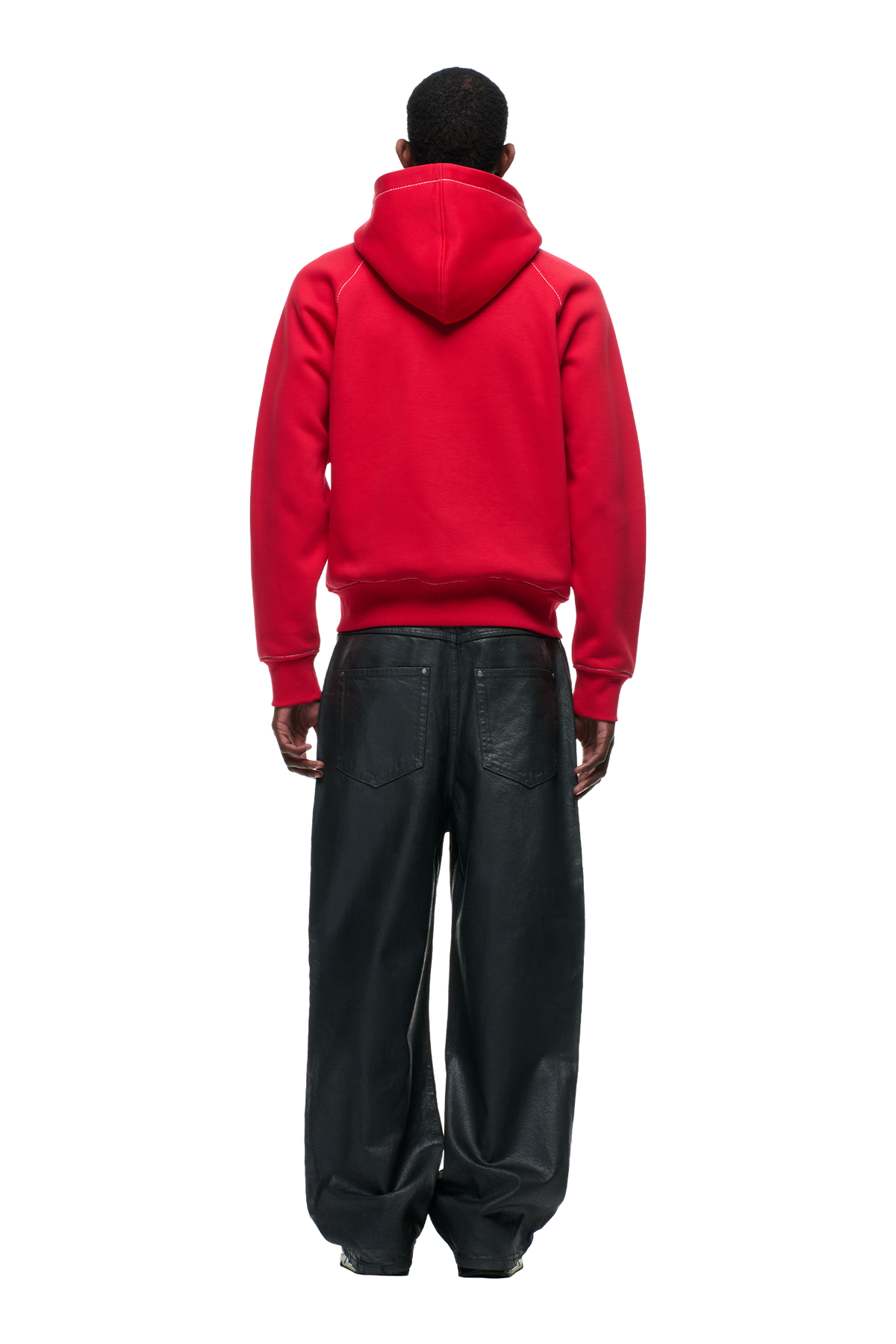 WORDMARK ZIPPER HOODIE TOMATO RED