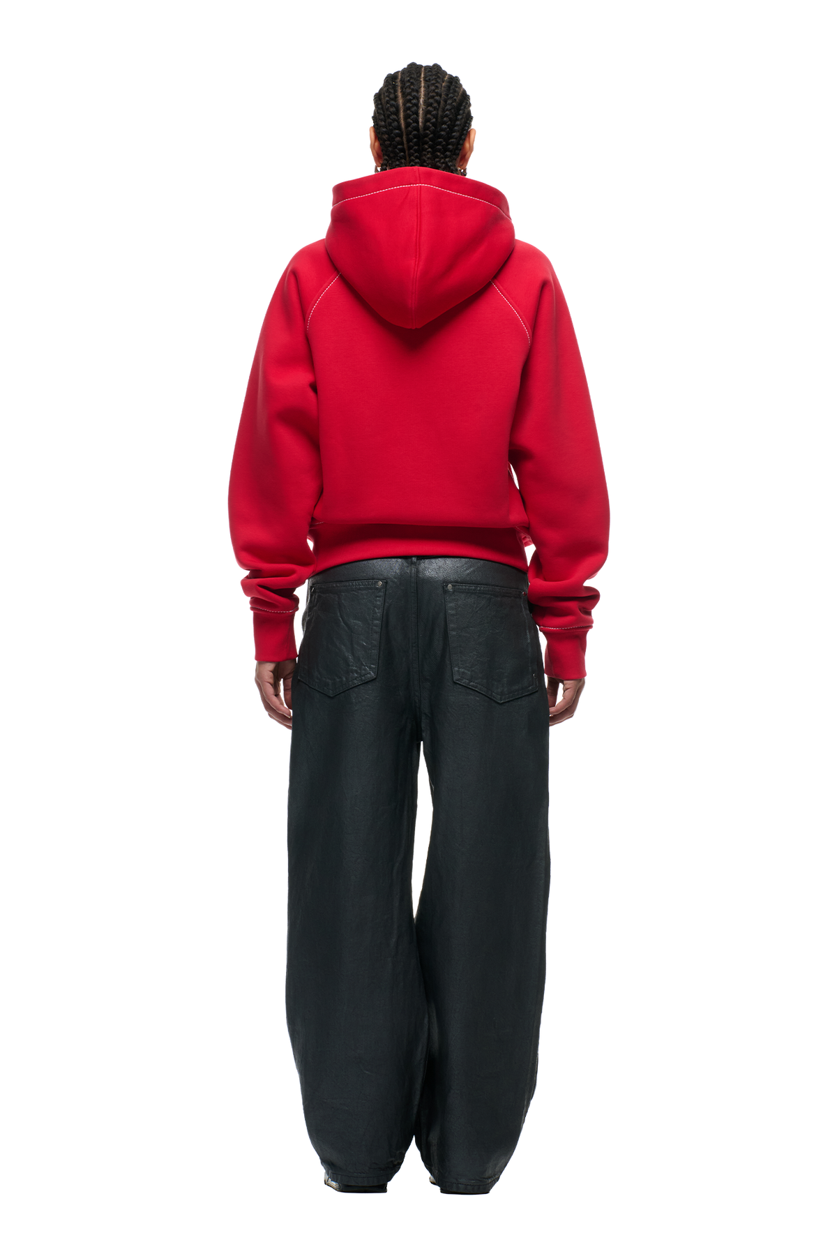 WORDMARK ZIPPER HOODIE TOMATO RED