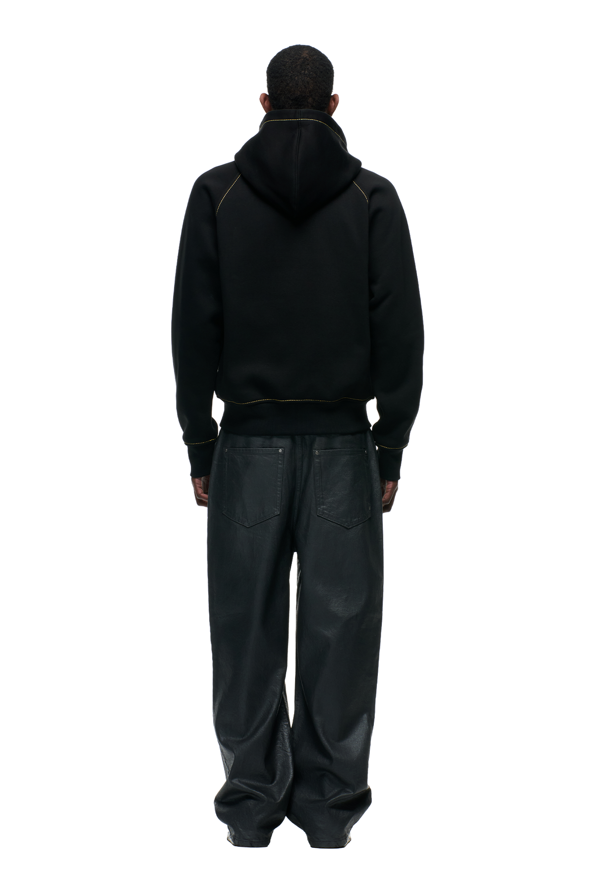WORDMARK ZIPPER HOODIE BLACK