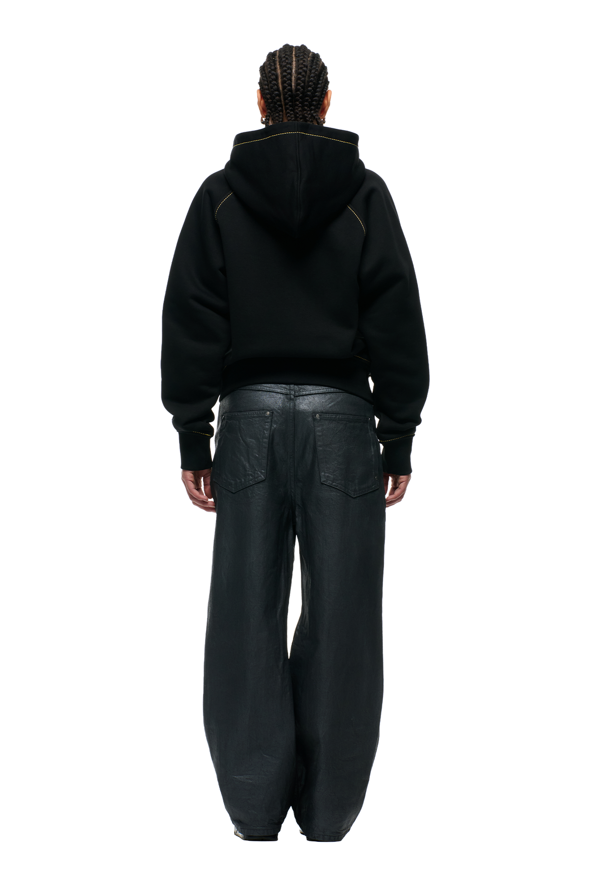 WORDMARK ZIPPER HOODIE BLACK