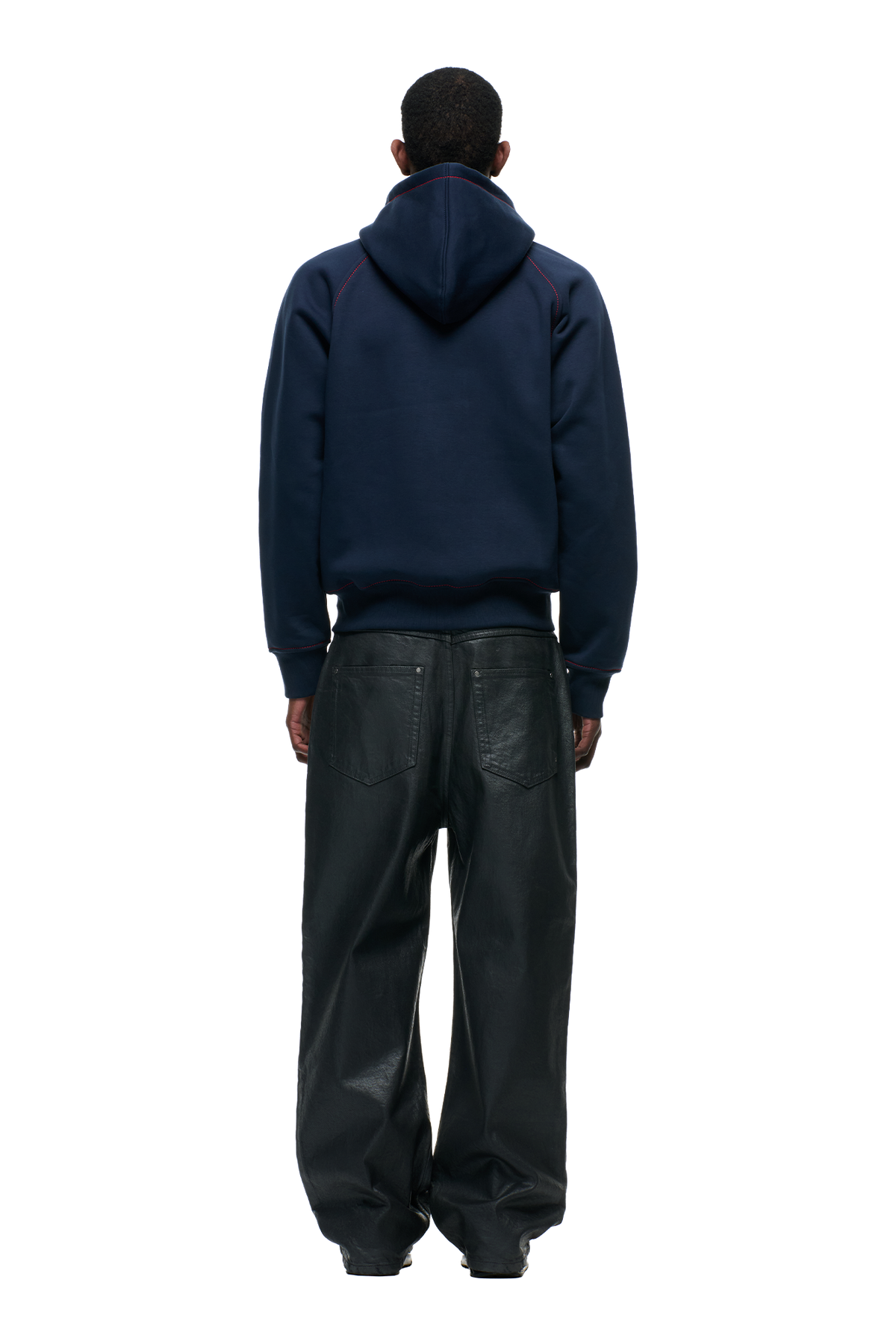 WORDMARK ZIPPER HOODIE MIDNIGHT BLUE
