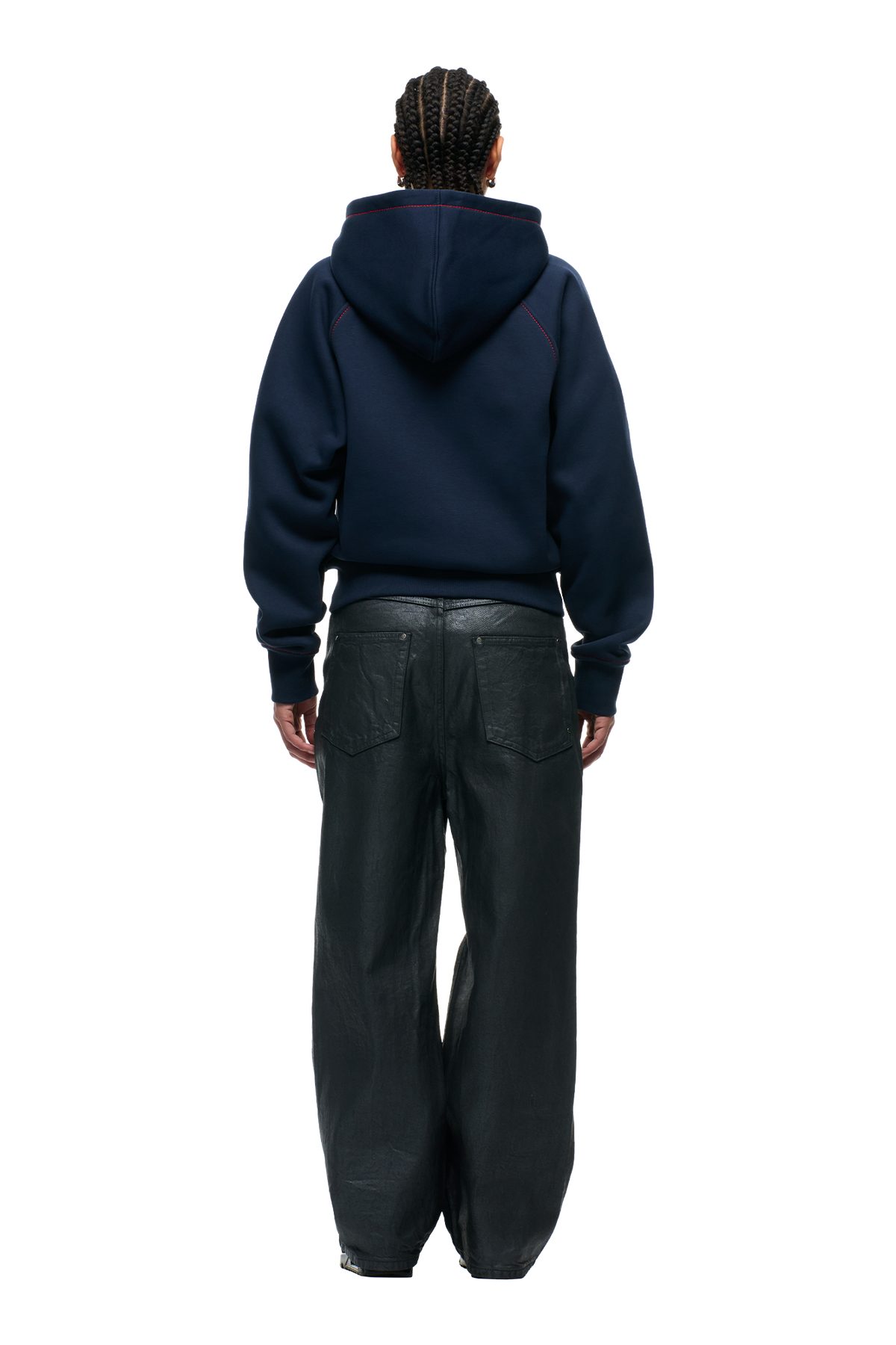WORDMARK ZIPPER HOODIE MIDNIGHT BLUE