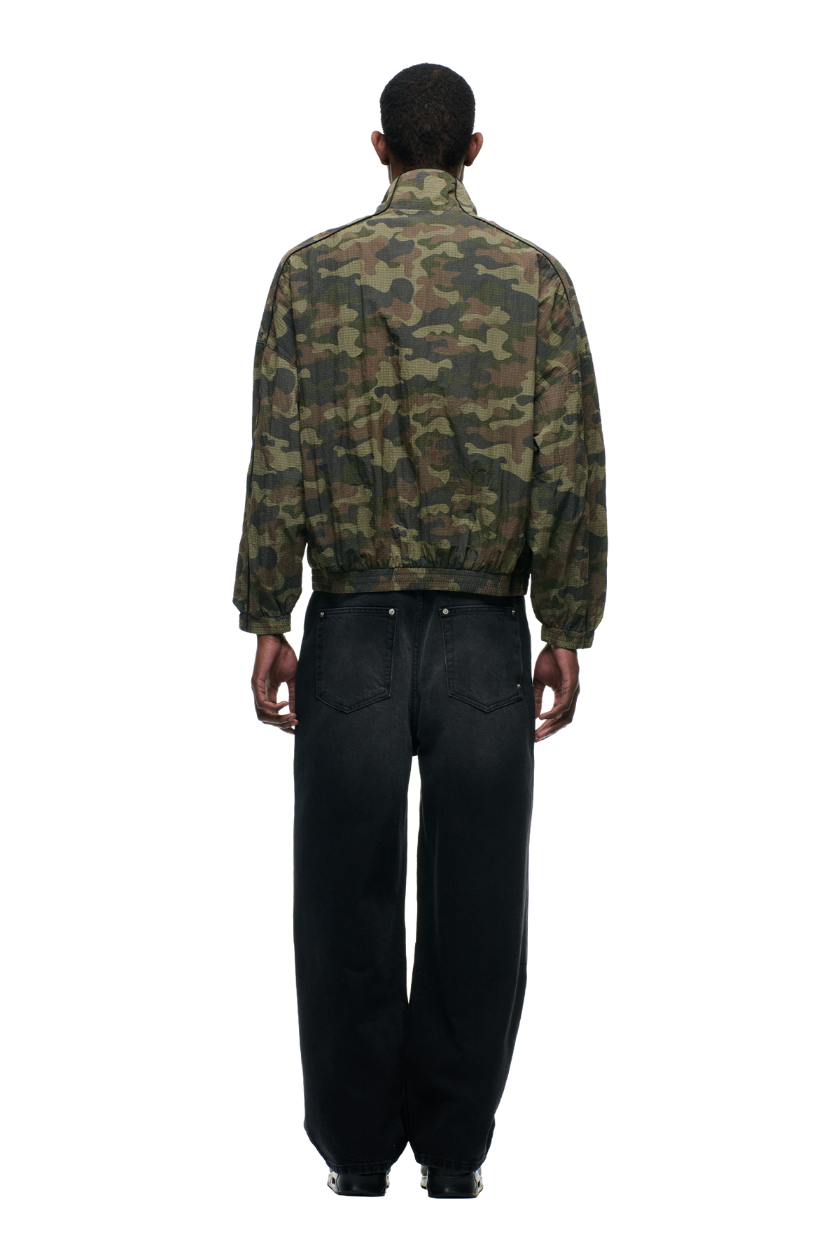 RIPSTOP CAMO TRACKJACKET W/ PIPING