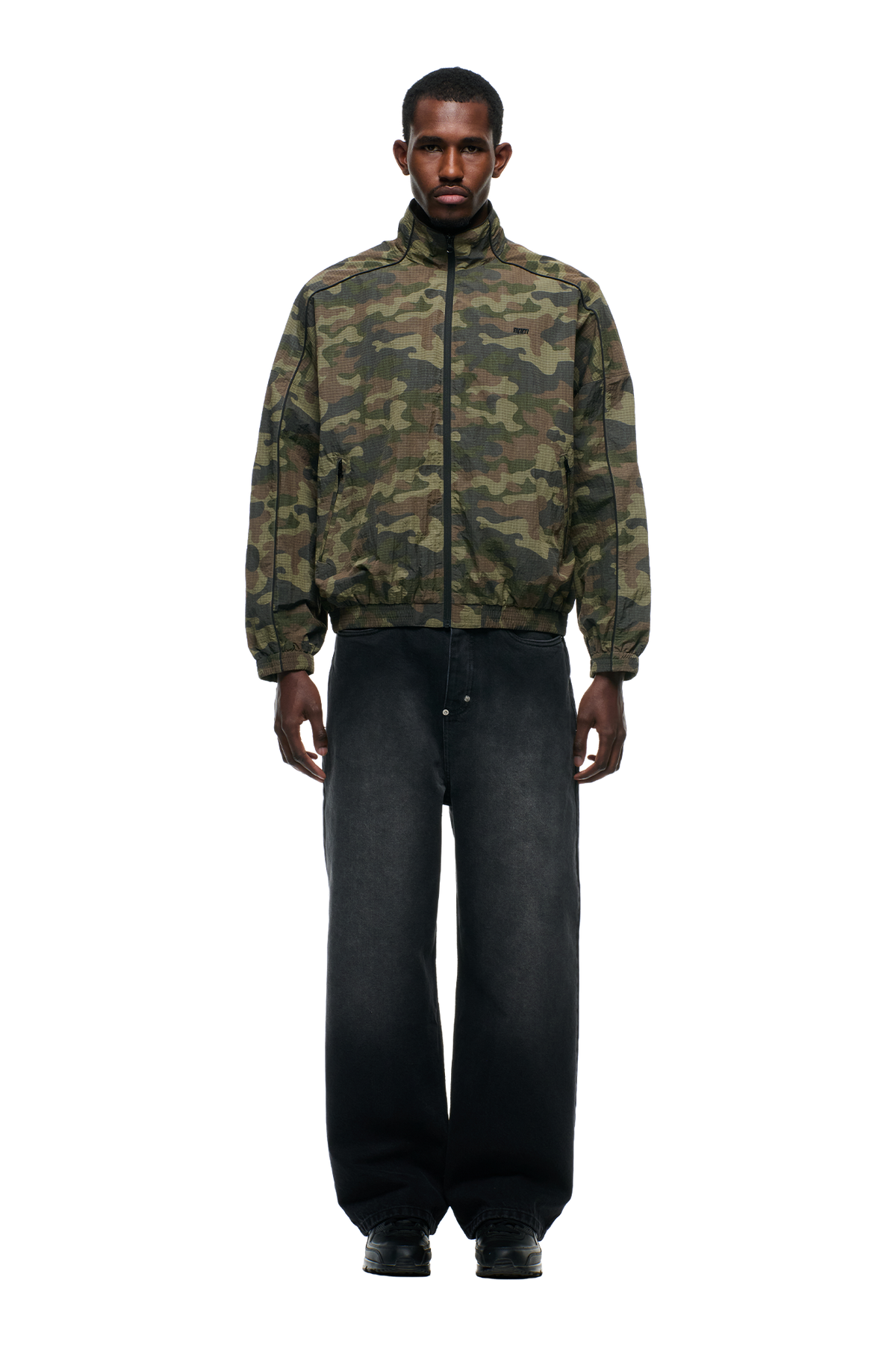 RIPSTOP CAMO TRACKJACKET W/ PIPING