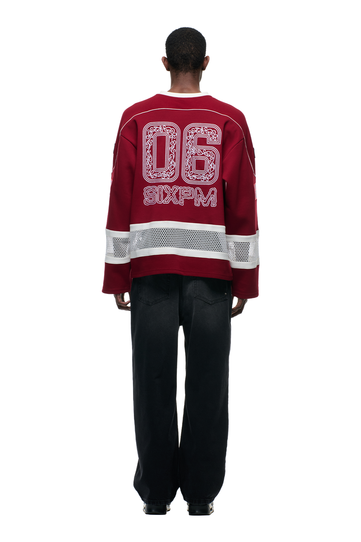 ORNAMENT HOCKEY JERSEY WINE RED