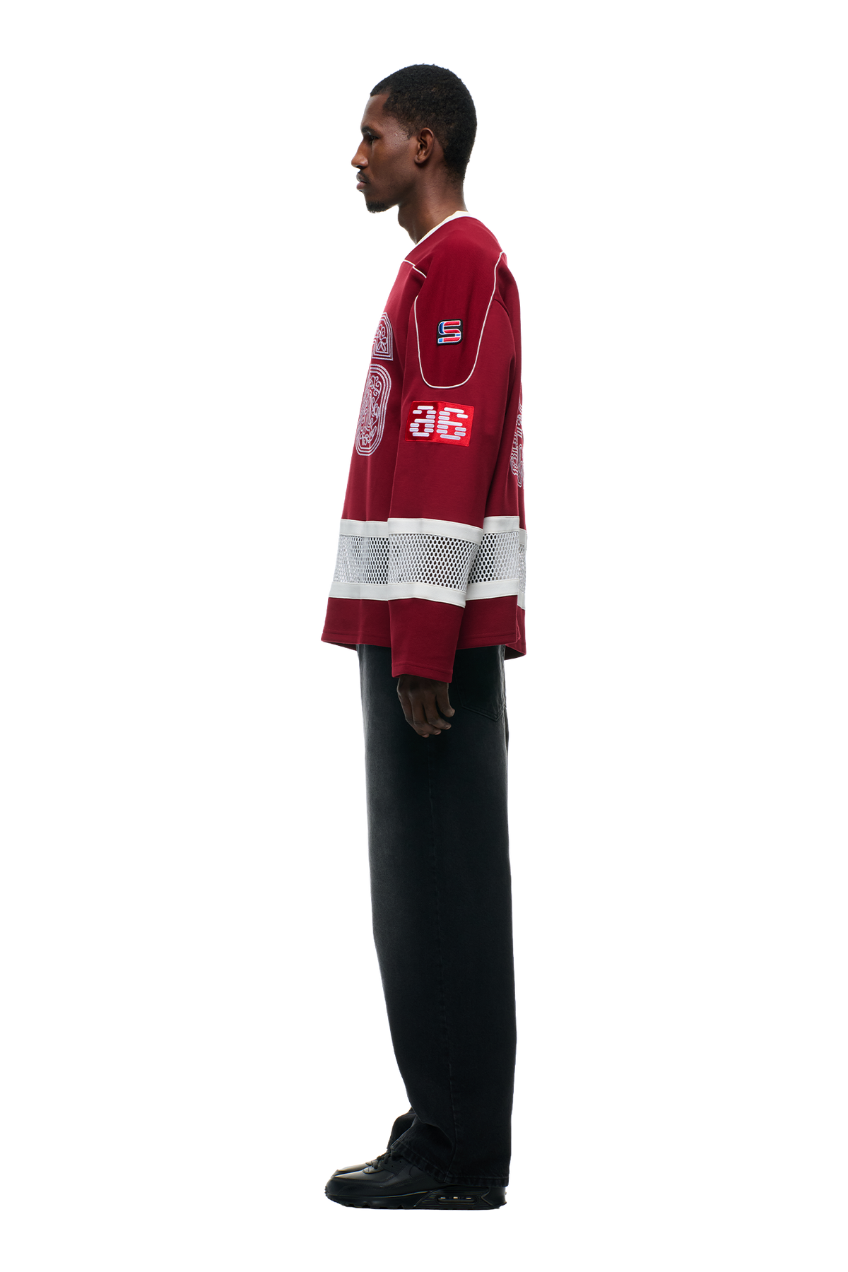 ORNAMENT HOCKEY JERSEY WINE RED