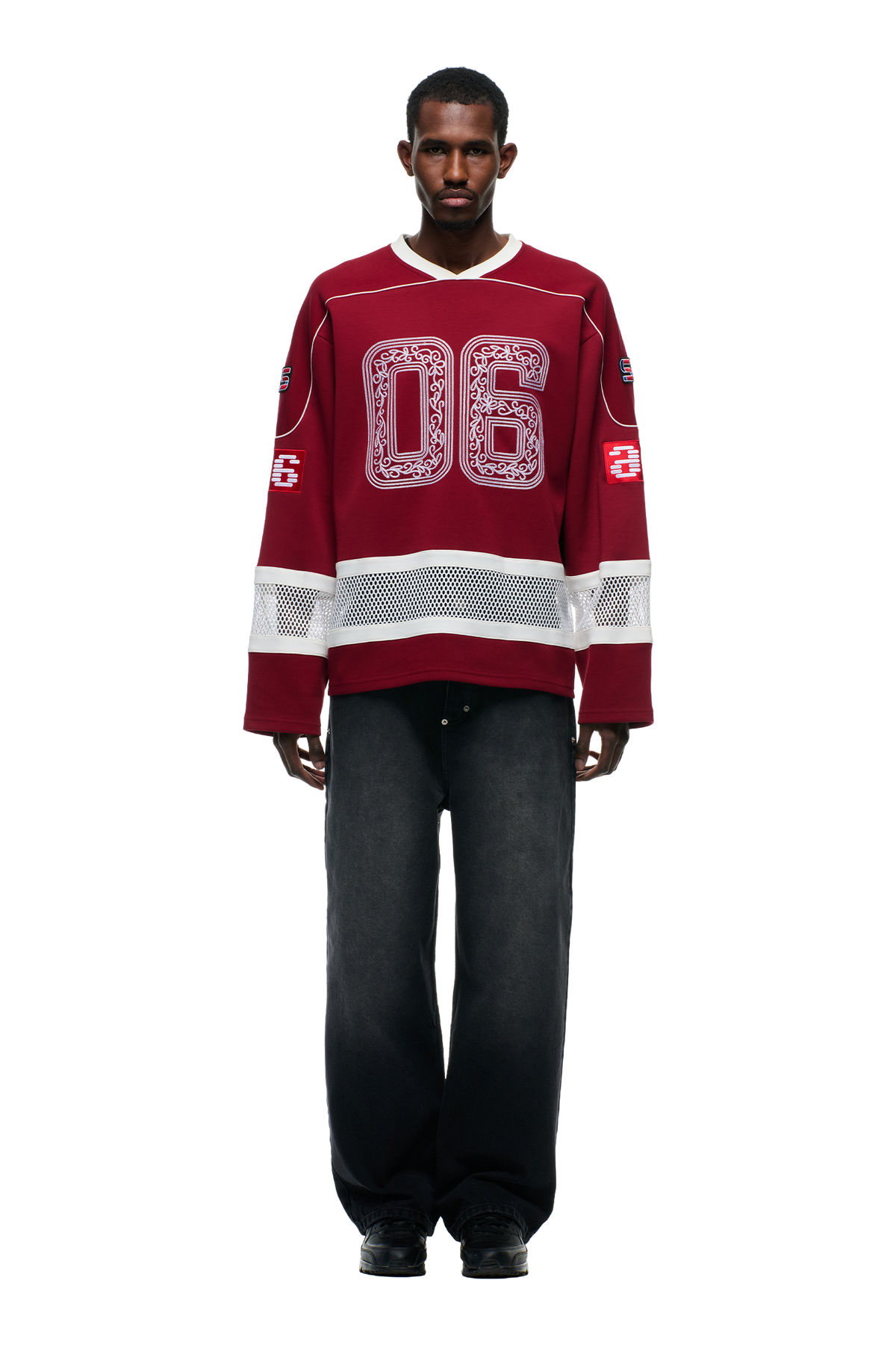 ORNAMENT HOCKEY JERSEY WINE RED