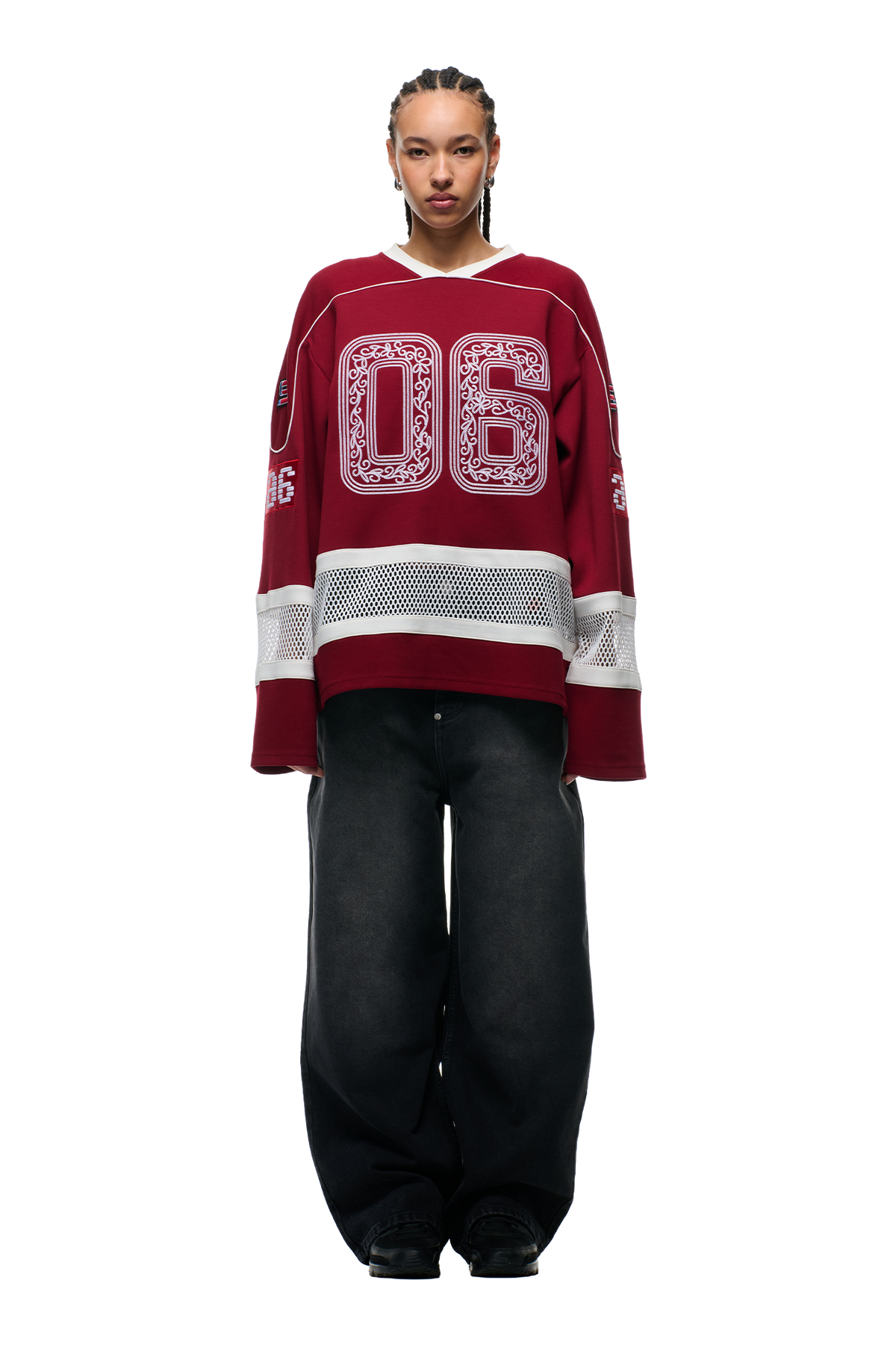 ORNAMENT HOCKEY JERSEY WINE RED