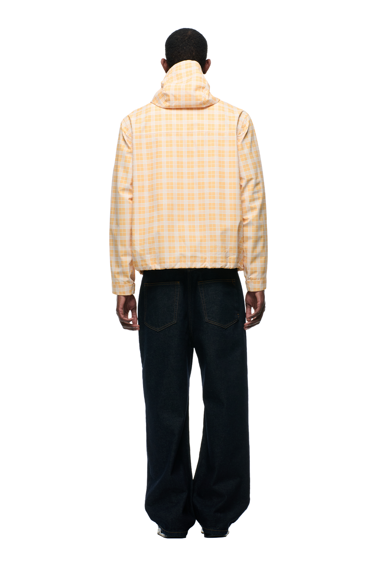 PLAID SHELL JACKET PASTEL PEACH