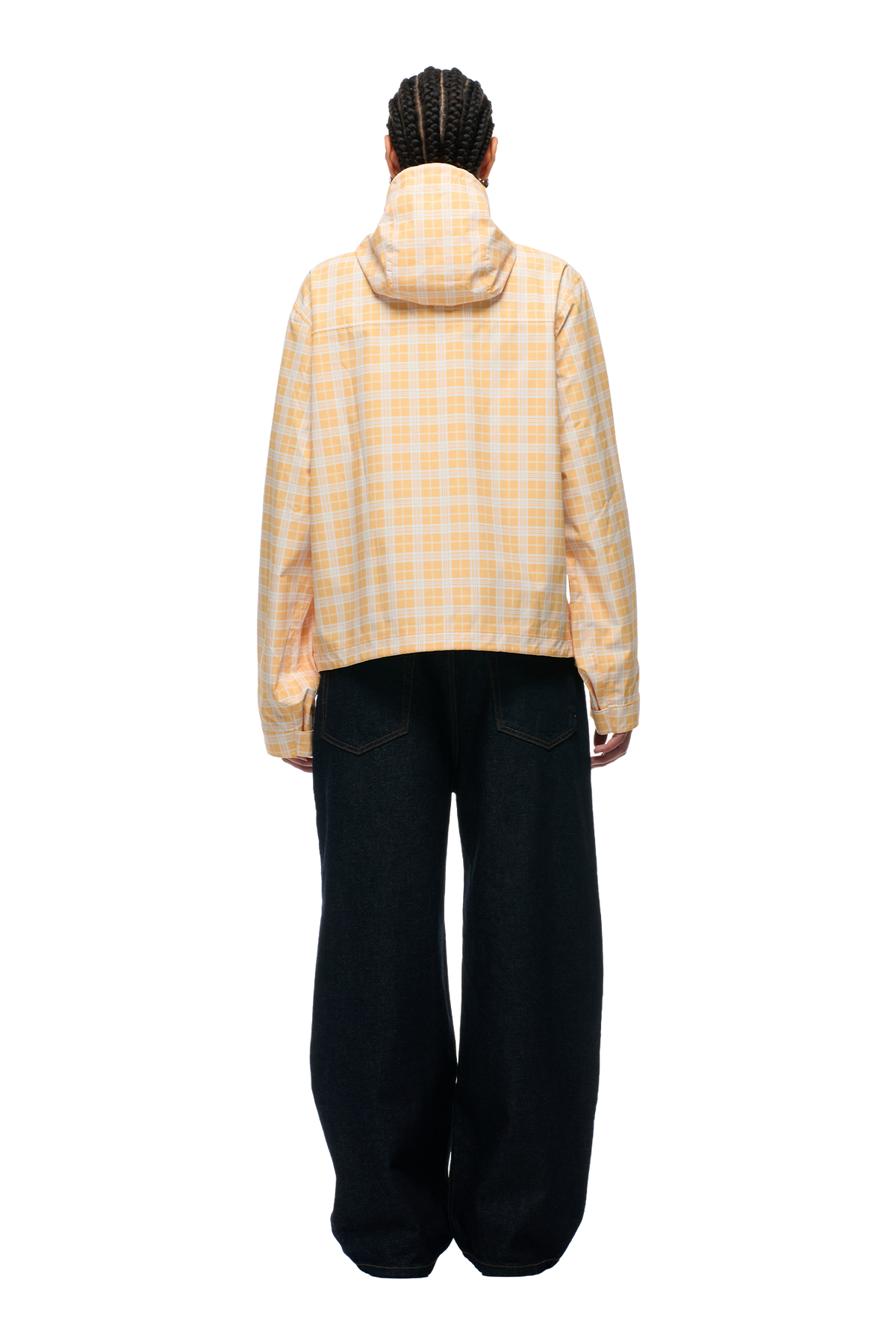 PLAID SHELL JACKET PASTEL PEACH