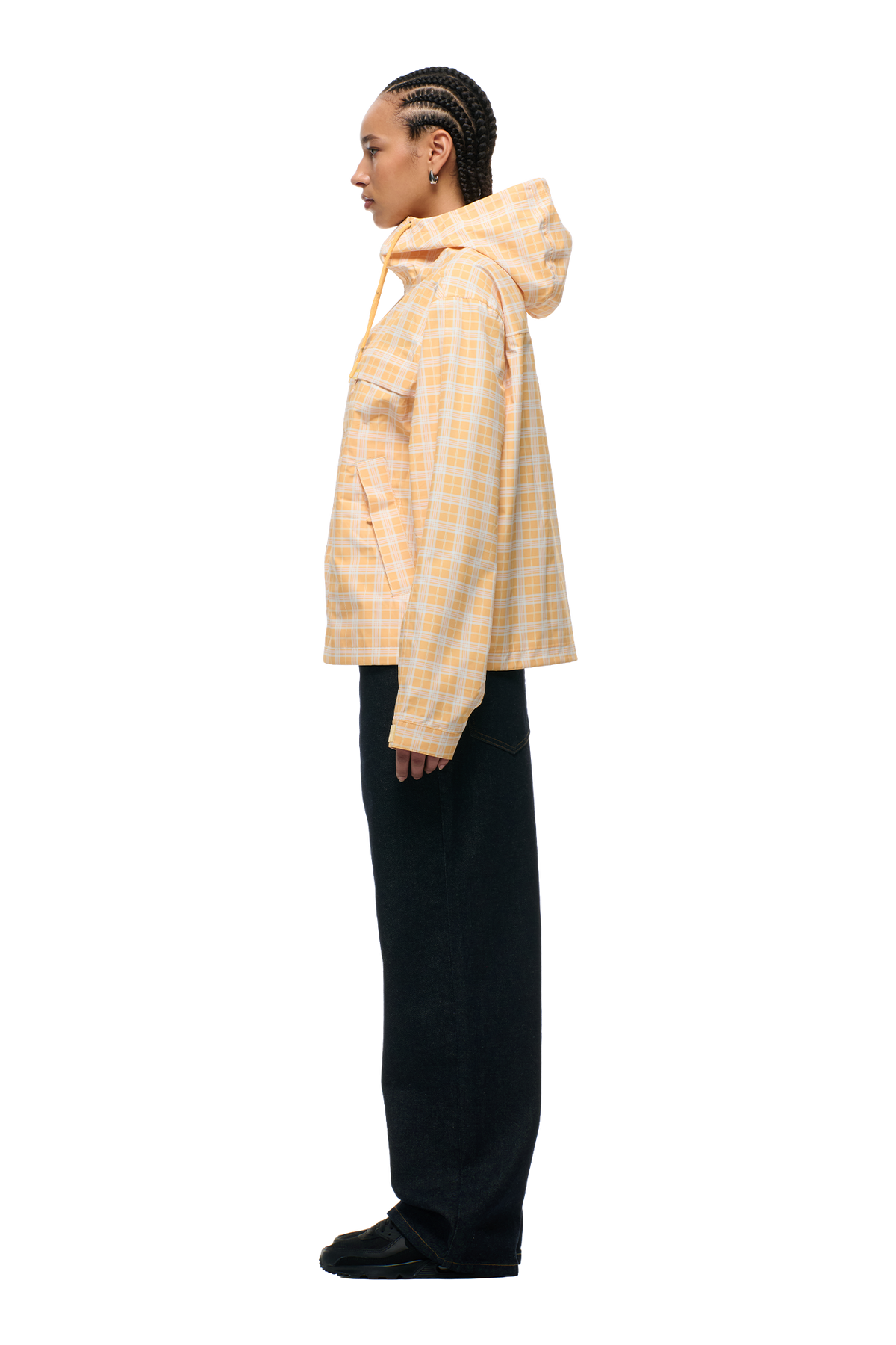 PLAID SHELL JACKET PASTEL PEACH