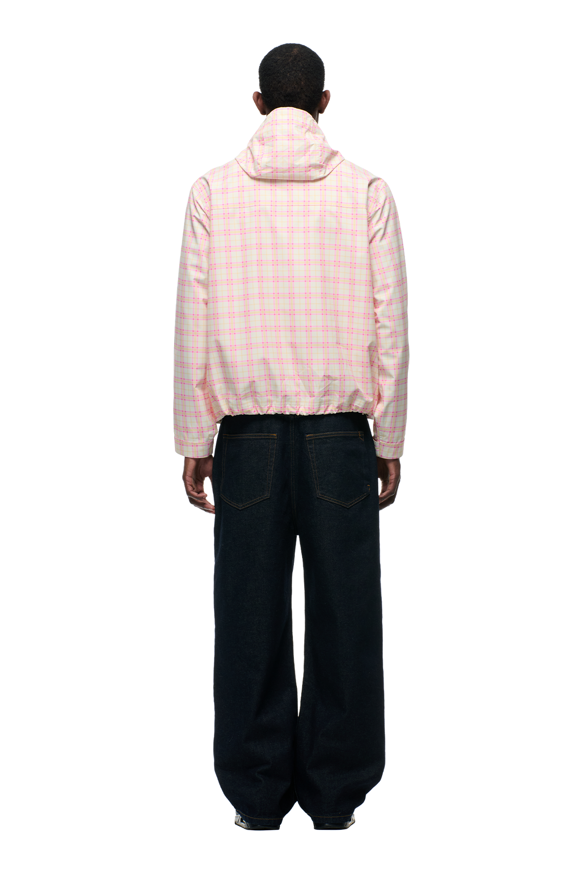 PLAID SHELL JACKET BUBBLEGUM PINK