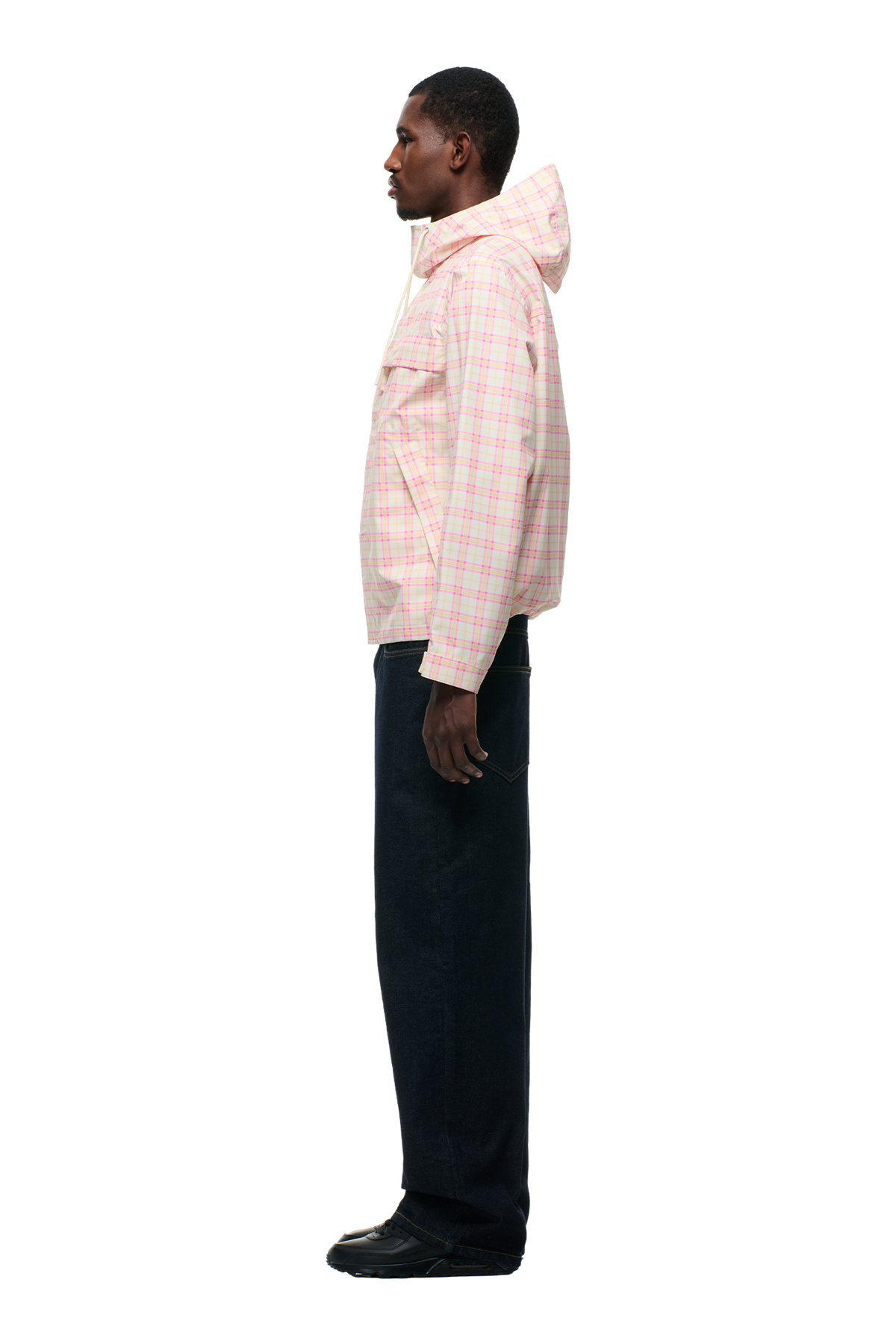 PLAID SHELL JACKET BUBBLEGUM PINK