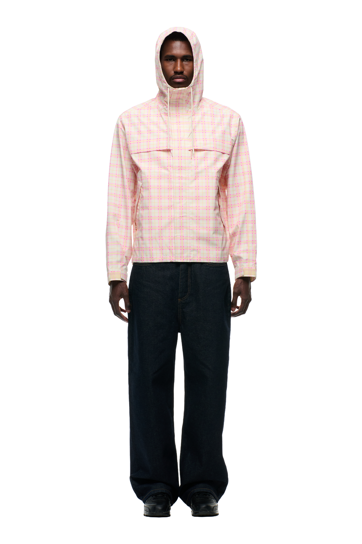 PLAID SHELL JACKET BUBBLEGUM PINK