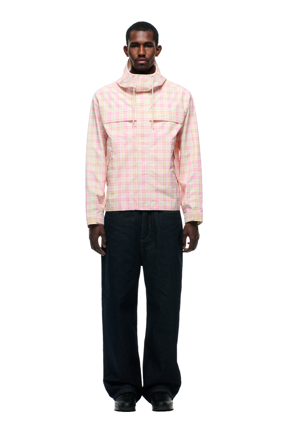 PLAID SHELL JACKET BUBBLEGUM PINK