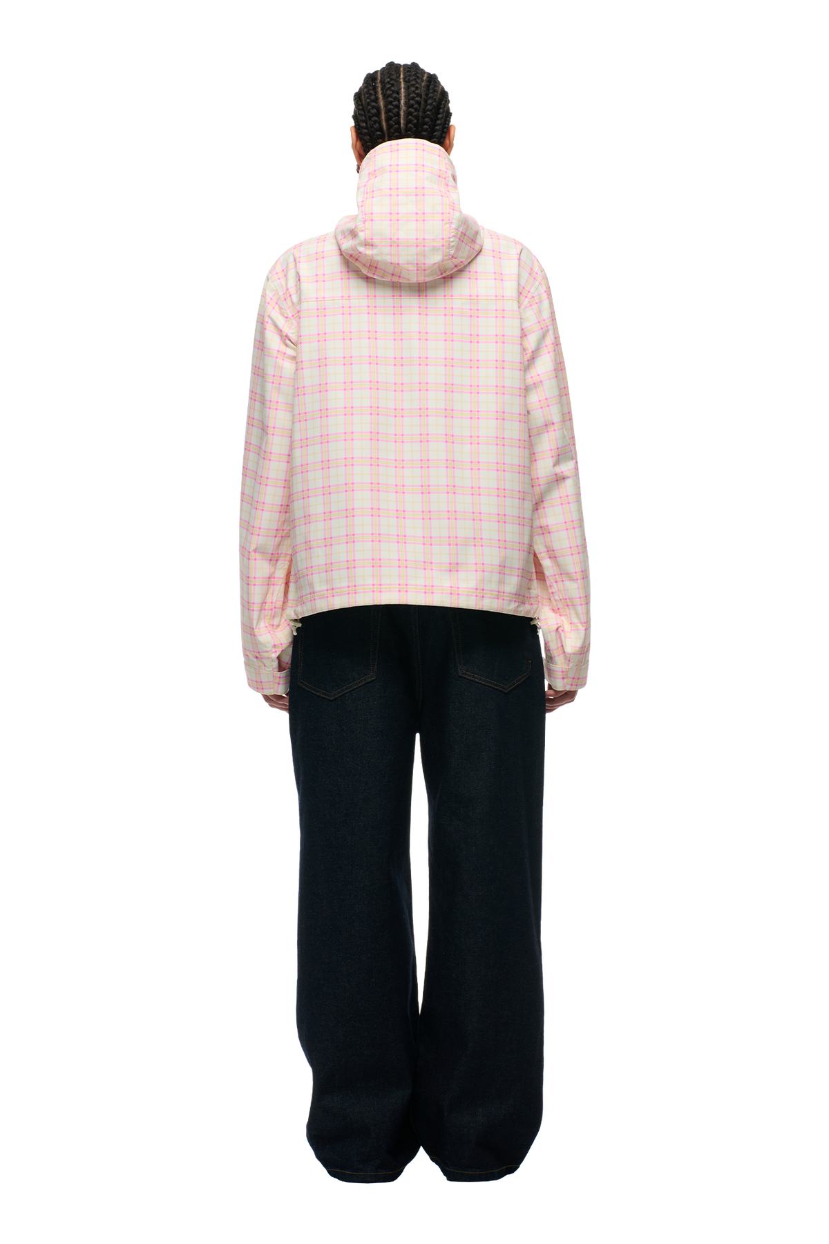PLAID SHELL JACKET BUBBLEGUM PINK