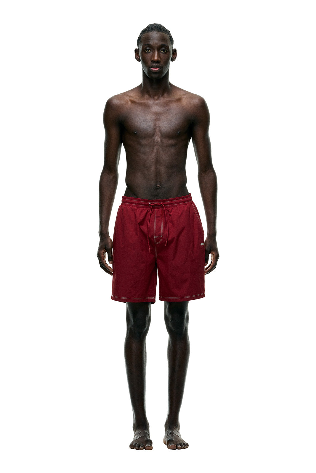 6PM+ SWIM SHORTS WINE RED