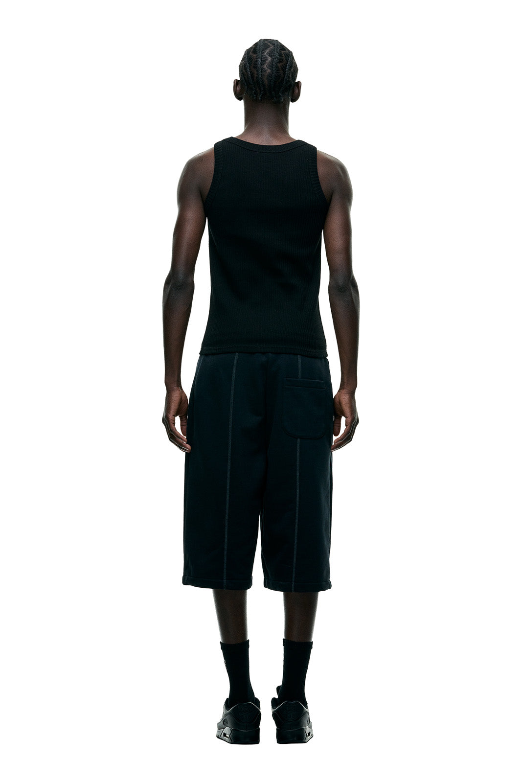 6PM+ LONG SHORTS FADED BLACK