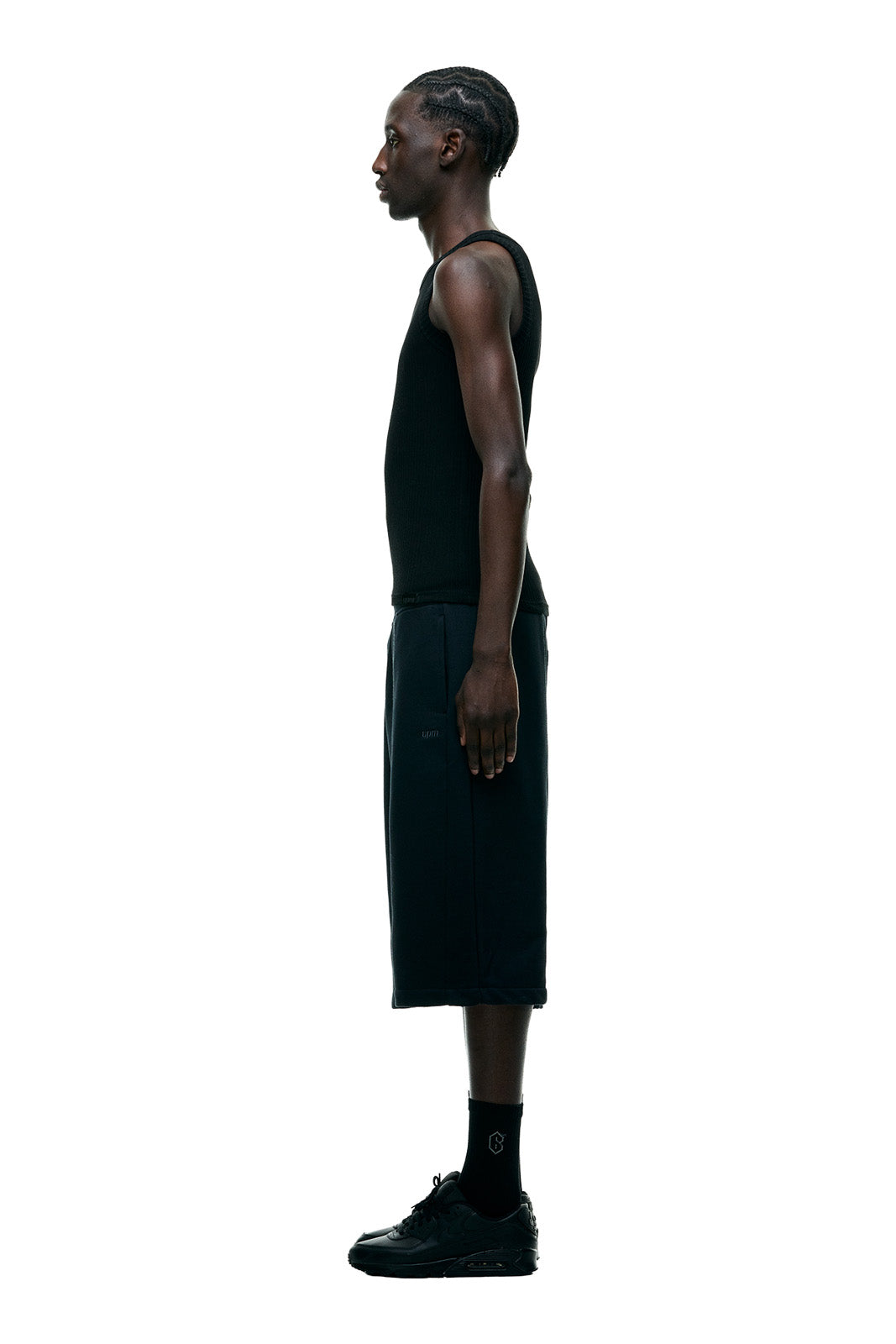 6PM+ LONG SHORTS FADED BLACK