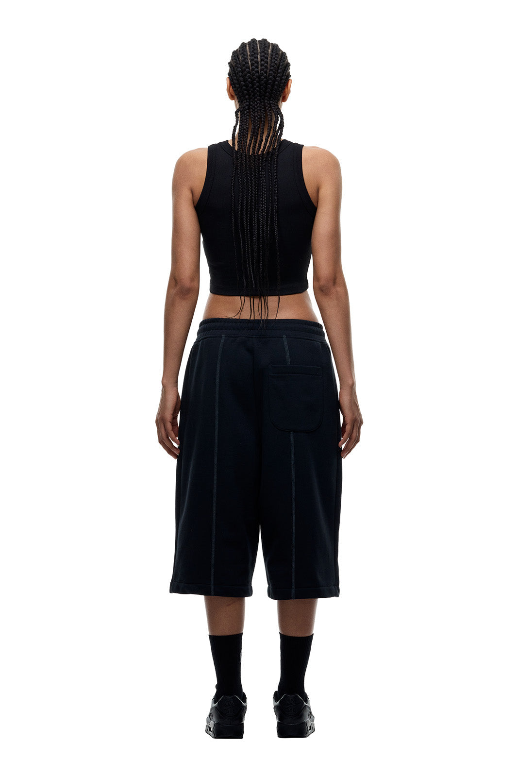 6PM+ LONG SHORTS FADED BLACK