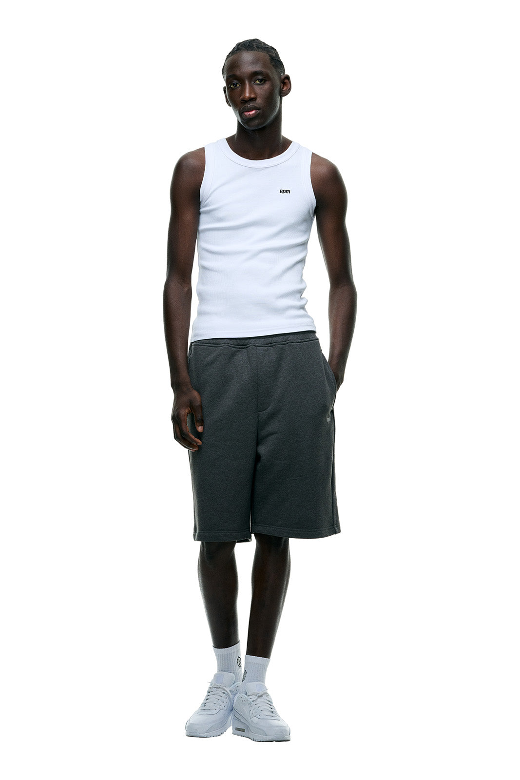 6PM+ SHORTS DARK GREY MELANGE