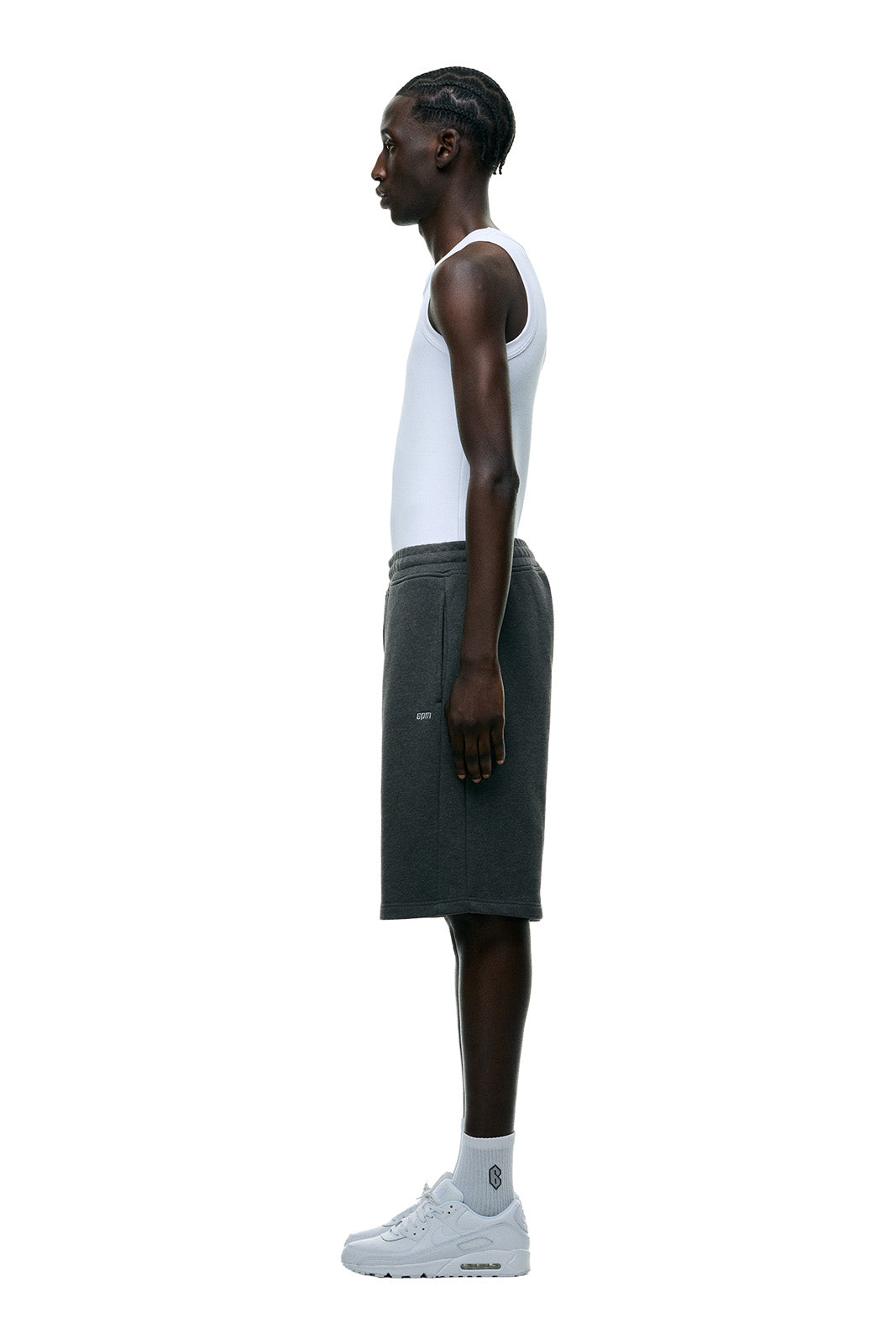 6PM+ SHORTS DARK GREY MELANGE