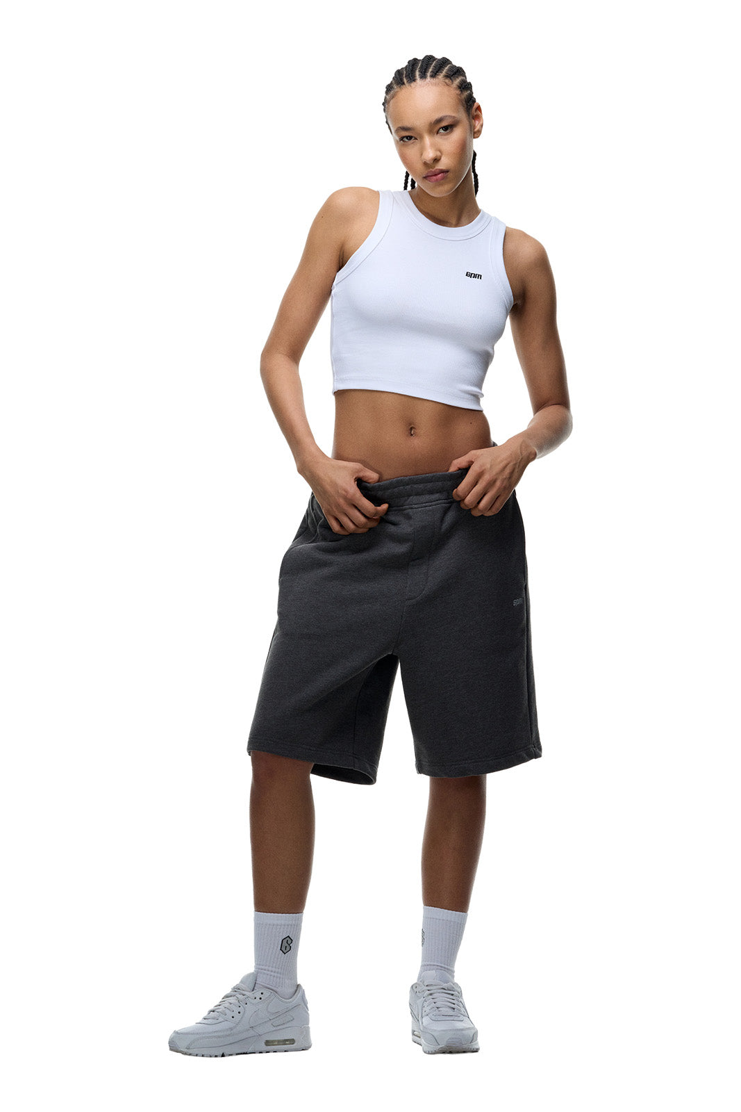 6PM+ SHORTS DARK GREY MELANGE