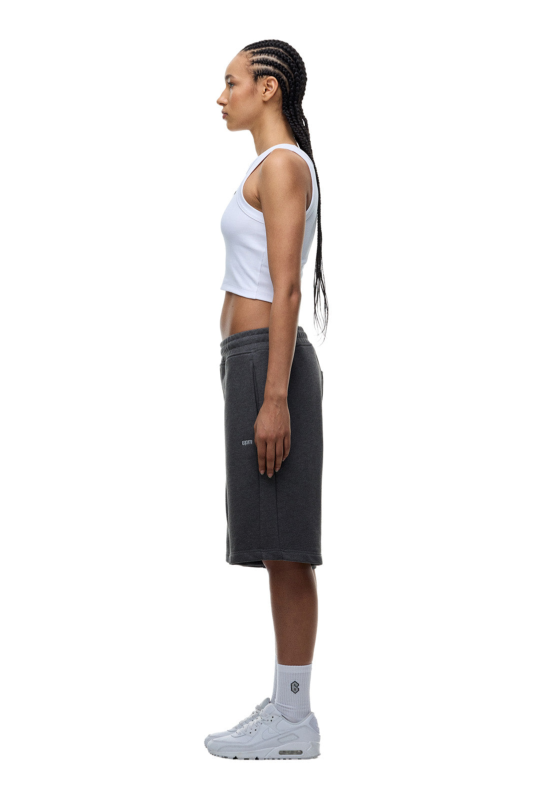 6PM+ SHORTS DARK GREY MELANGE
