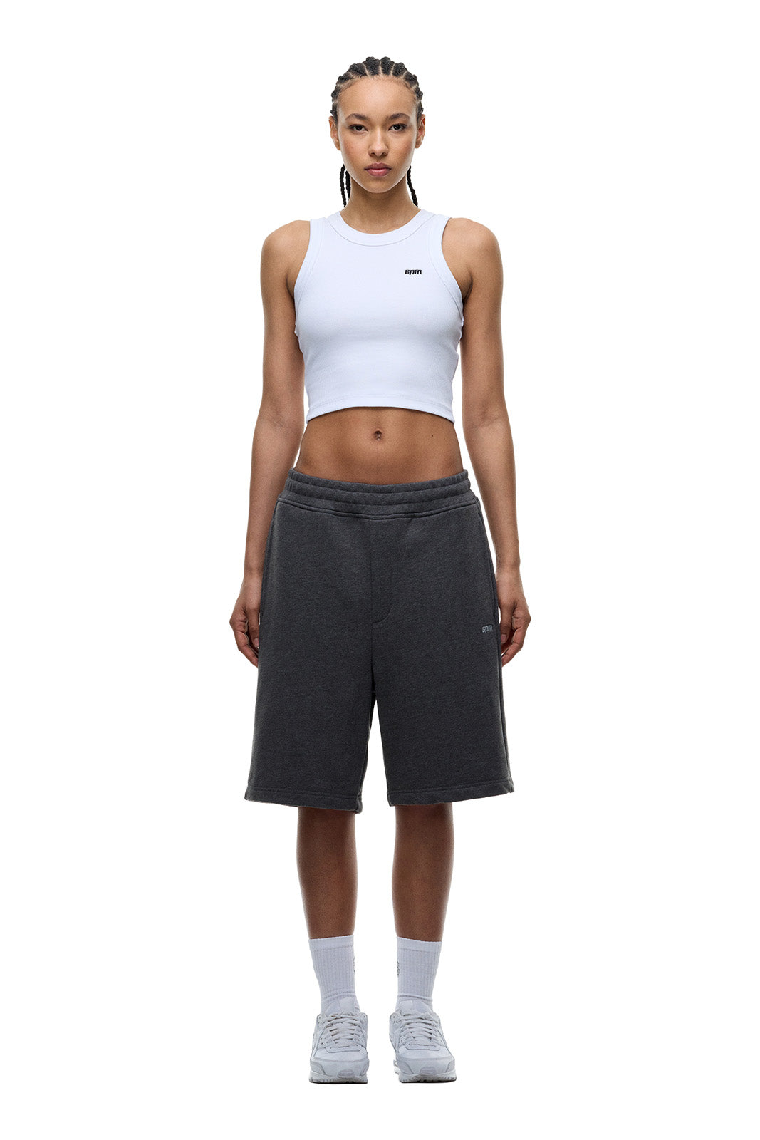 6PM+ SHORTS DARK GREY MELANGE