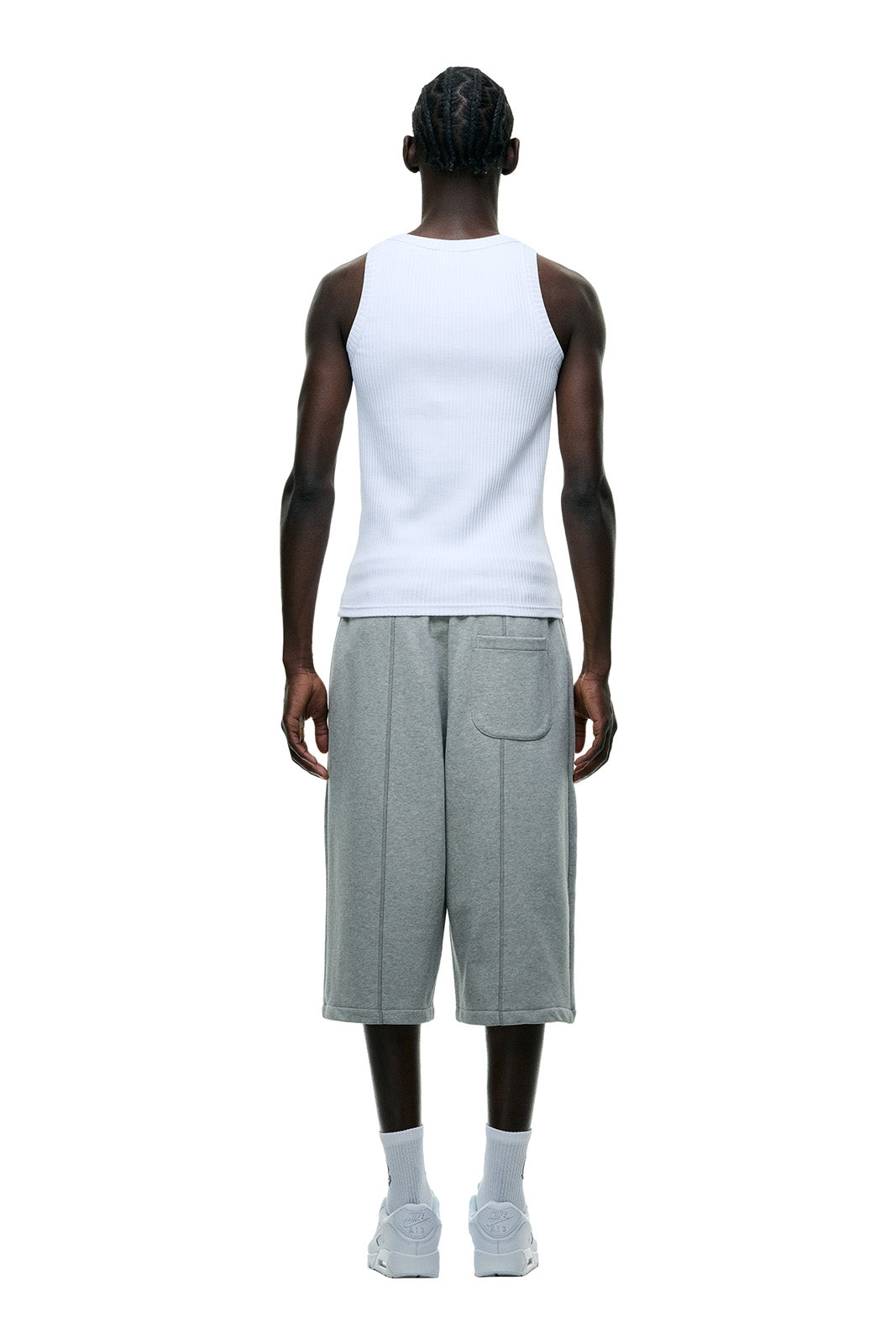 6PM+ LONG SHORTS GREY MELANGE