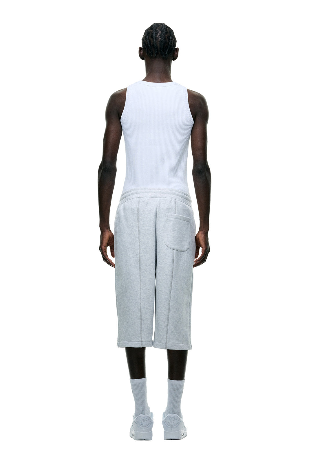 6PM+ LONG SHORTS LIGHT GREY MELANGE