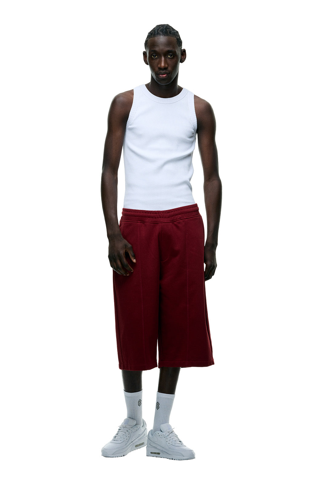 6PM+ LONG SHORTS WINE RED