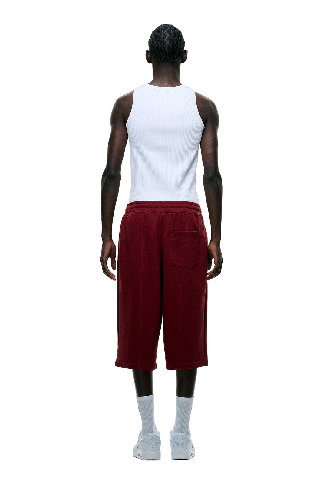 6PM+ LONG SHORTS WINE RED