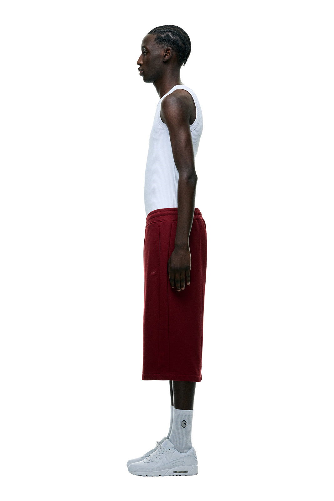 6PM+ LONG SHORTS WINE RED