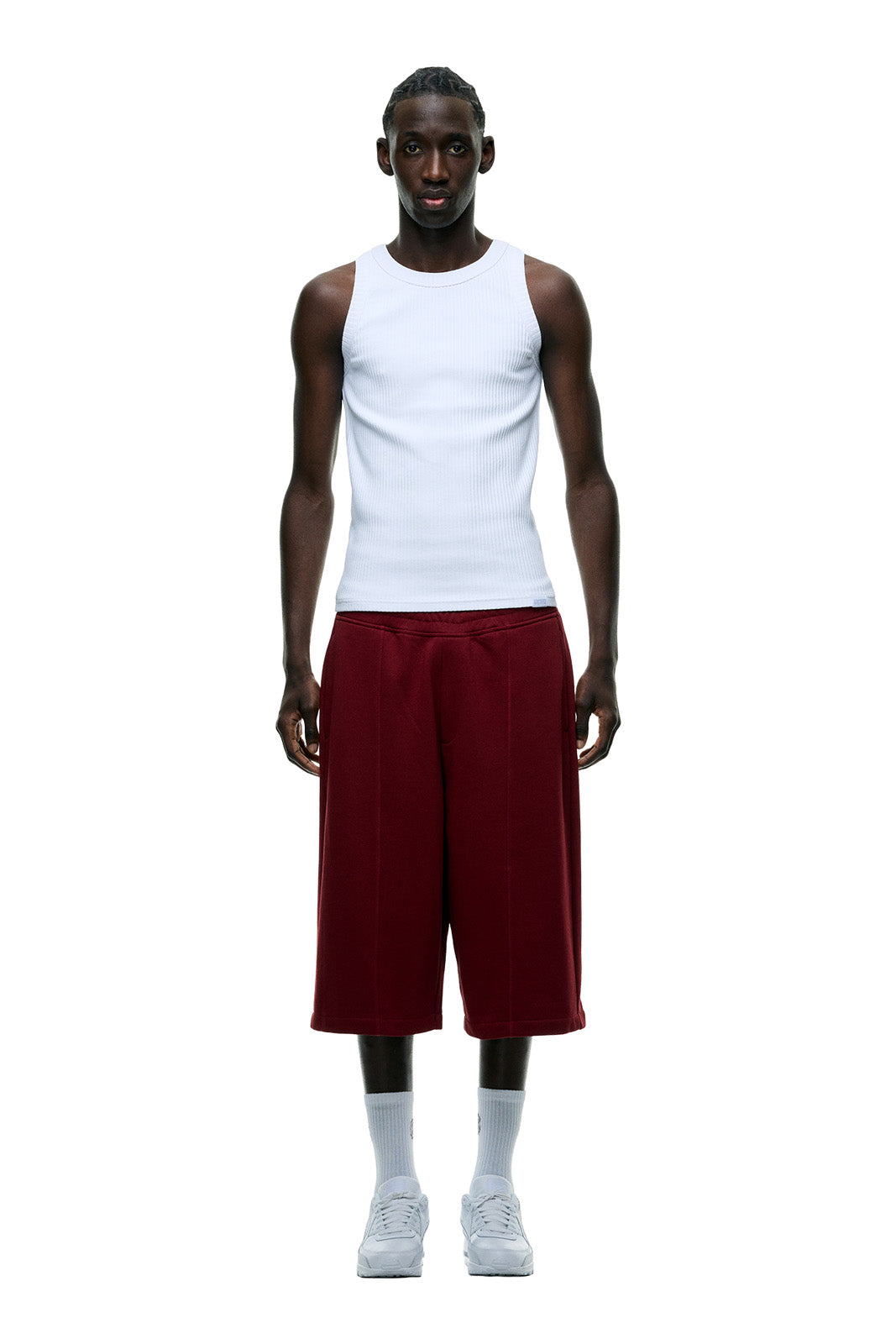 6PM+ LONG SHORTS WINE RED
