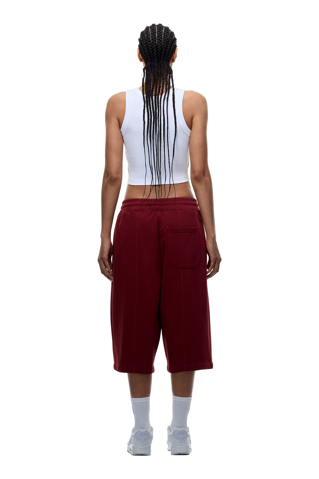 6PM+ LONG SHORTS WINE RED